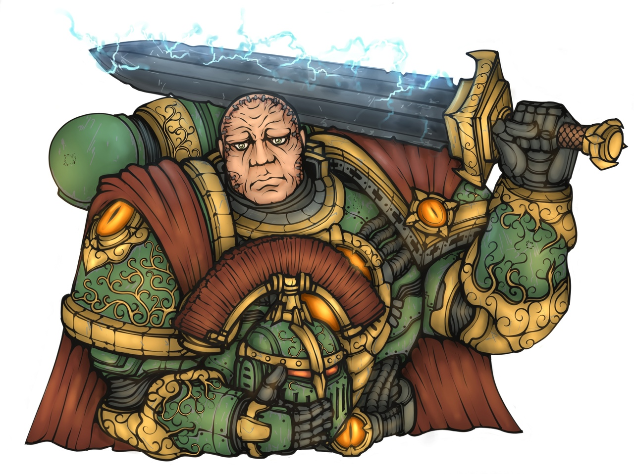 The next pack of drawings-orders (part 3) - My, Warhammer 40k, Warhammer, Wh humor, Wh Art, Фанфик, Memes, Orcs, Astra Militarum, Space Marine, Necrons, Longpost, Mat