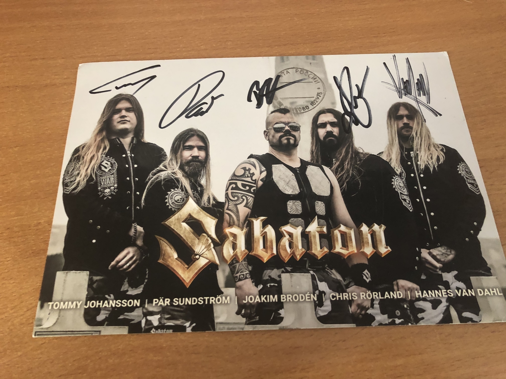 Автограф от Sabaton | Пикабу