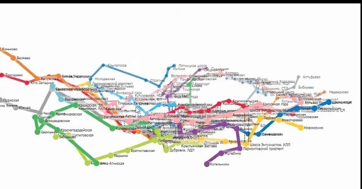 3д карта метро москвы в глубину