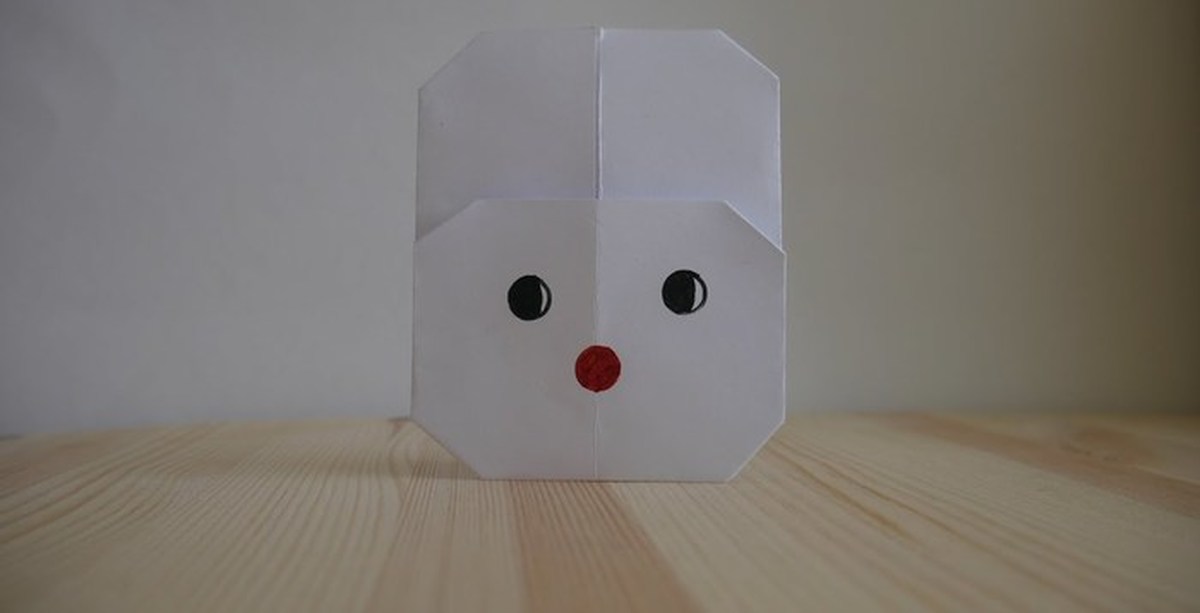Оригами снеговик