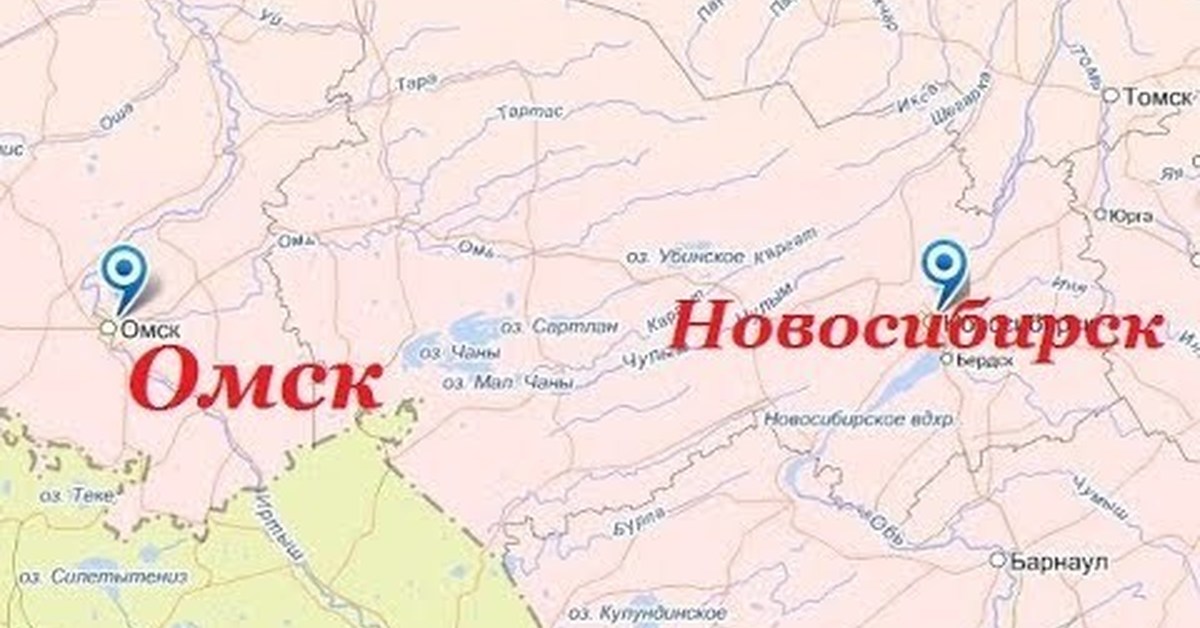 Трасса новосибирск омск карта с населенными пунктами