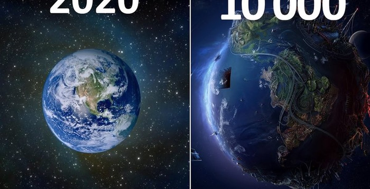 2023 вычесть. Мир через 10000 лет. 10000 Год будущее земля. Земля в 10000 году. Будущее через 10000 лет.